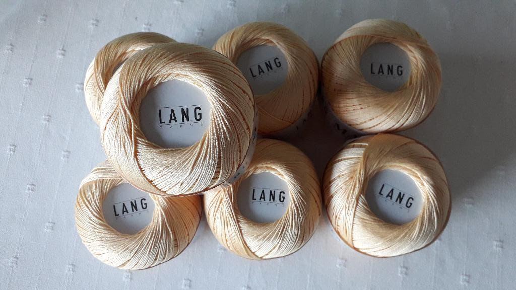 Marisa, garen Lang Yarns, 7 bollen  lichtgeel 9.0049, Enlèvement ou Envoi, Neuf, Tricot ou Crochet, Laine ou Fils