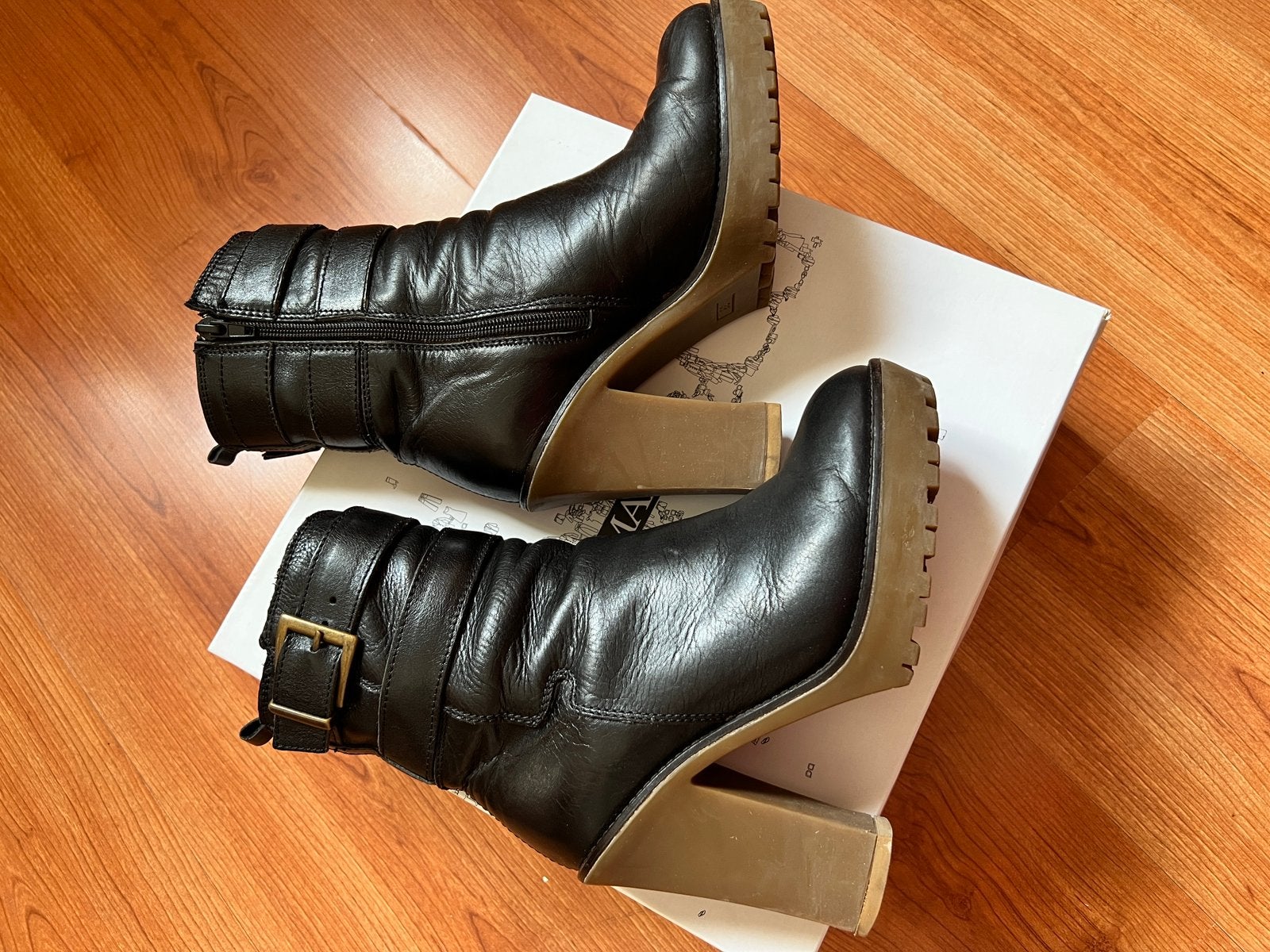 Zwart lederen enkellaarzen Max & Co M38, Kleding | Dames, Schoenen, Ophalen, Zwart, Lage of Enkellaarzen, Zo goed als nieuw