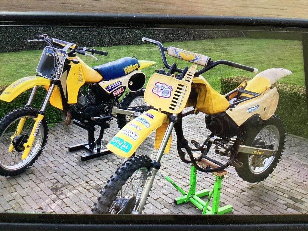 2x Suzuki rm80 1983 crossbrommer, Fietsen en Brommers, Ophalen, 6 versnellingen, Gebruikt, 80 cc