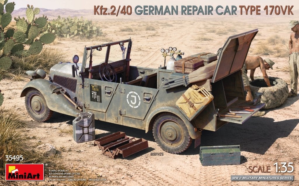 MINIART 35495 KFZ.2/40 GERMAN REPAIR CAR TYPE 170VK 1/35, Hobby & Loisirs créatifs, Modélisme | Voitures & Véhicules, Neuf, Autres marques