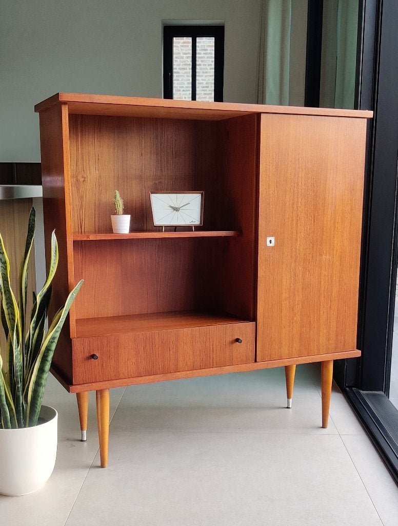 Prachtige vintage teakhouten kast, Ophalen, Gebruikt, Midcentury