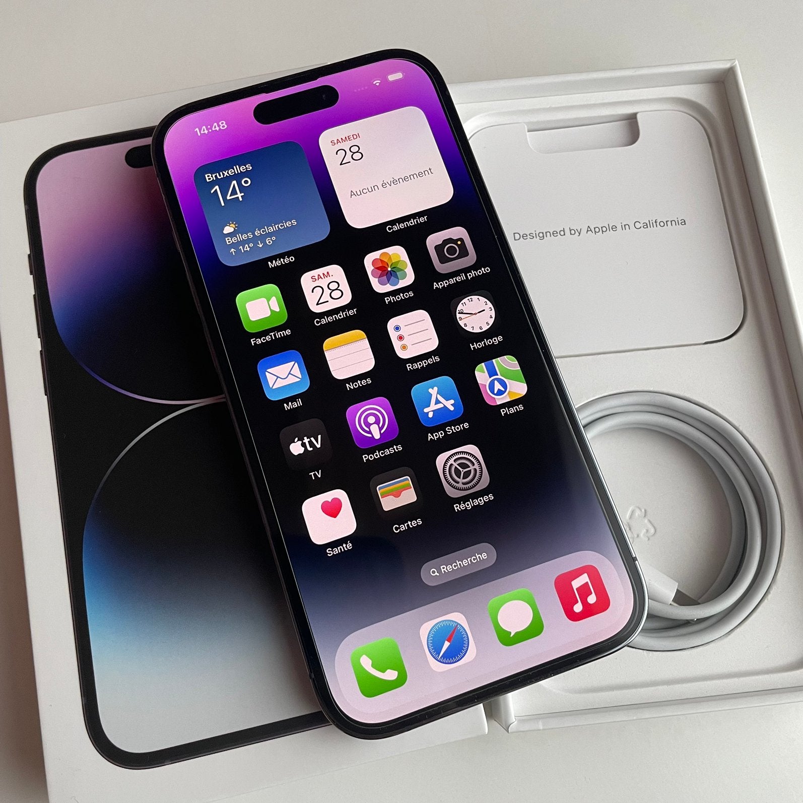 iPhone 14 Pro Max doos en factuur, Telecommunicatie, Mobiele telefoons | Apple iPhone, Ophalen, 128 GB, Zo goed als nieuw, Zonder simlock