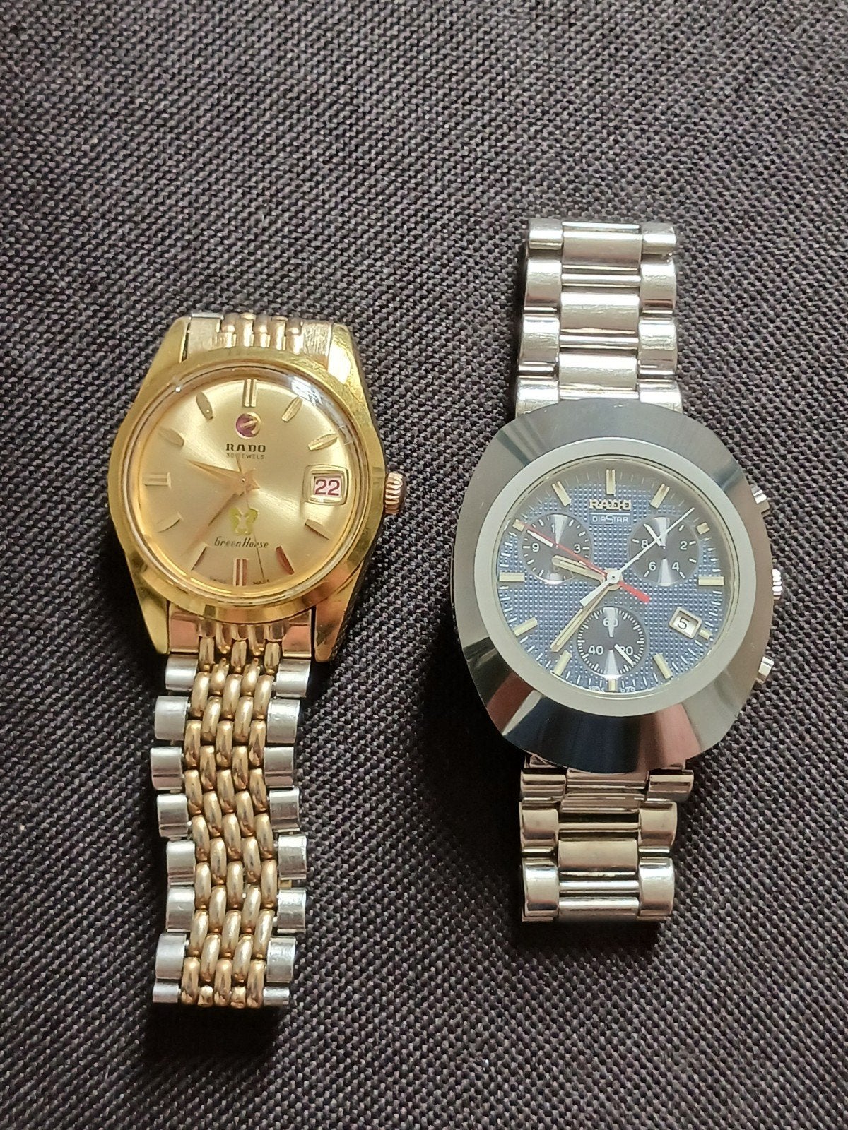 2 vintage Rado Diastar Green Horse automatische horloges