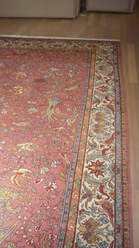 Tapis noué à la main (2,50 x 3,60) Bessarabia Keshan, Maison & Meubles, 200 cm ou plus, Vert, 200 cm ou plus, Comme neuf