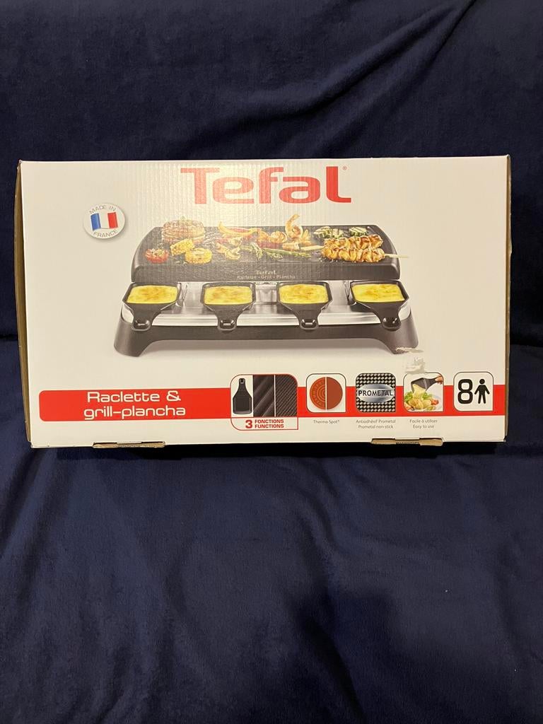 Raclette Grill Plancha 8 persones - Tefal 3 fonctions in 1, Ophalen of Verzenden, Nieuw, 8 personen of meer
