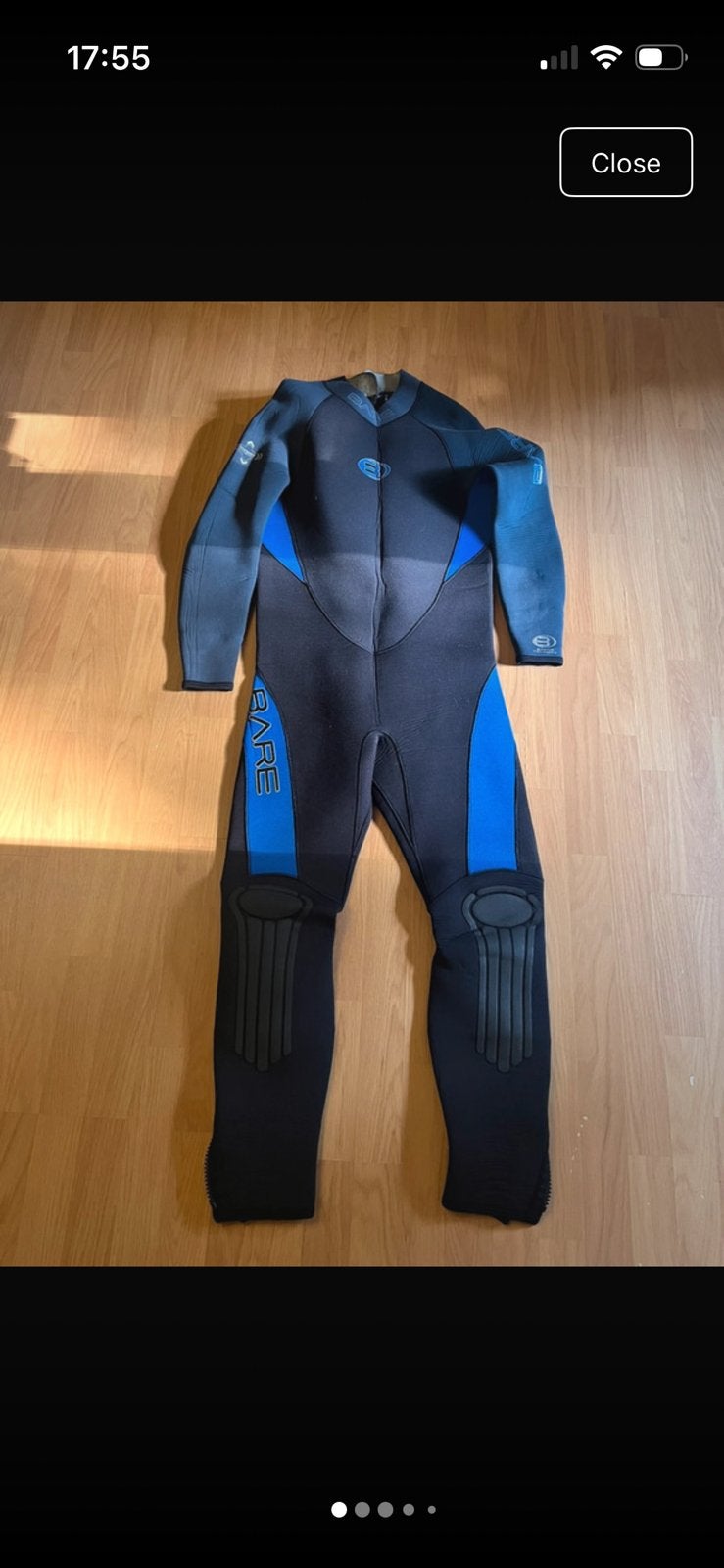 Bare Velocity 4 mm scuba wetsuit XL, Ophalen of Verzenden, Gebruikt
