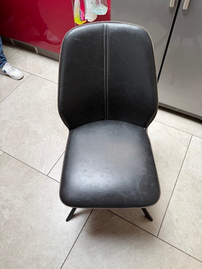 50 euro pour 6chaises en cuir, Brun, Enlèvement, Cuir, Cinq, Six Chaises ou plus