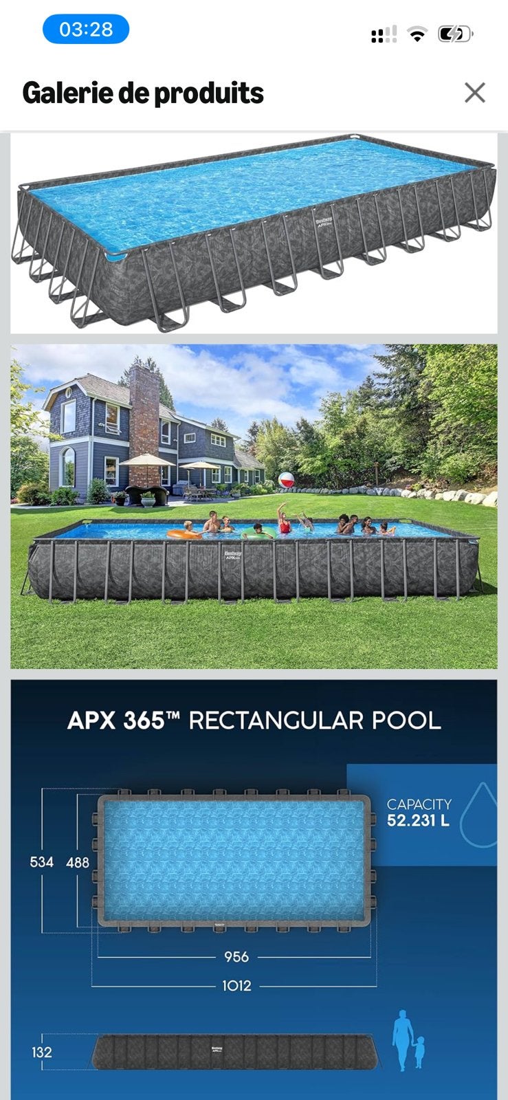 Piscine de luxe non utilisée, Enlèvement, Comme neuf