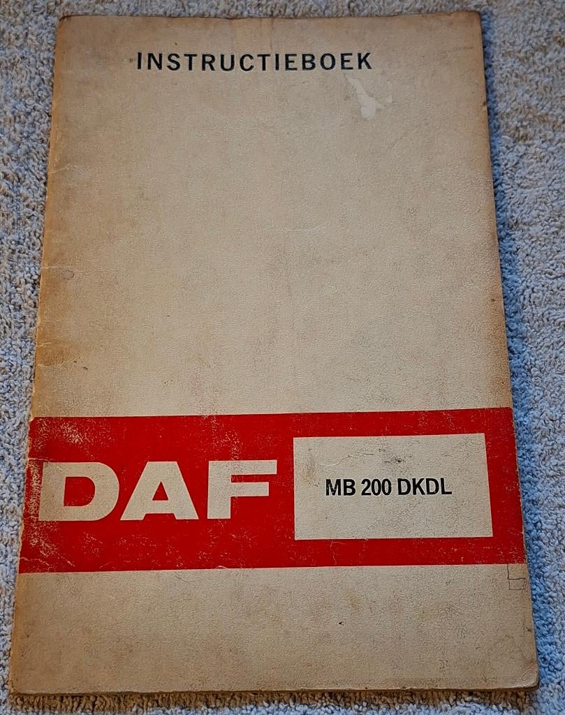 Manuel d'utilisation du DAF MB 200 DKDL, Enlèvement ou Envoi, Utilisé, DAF