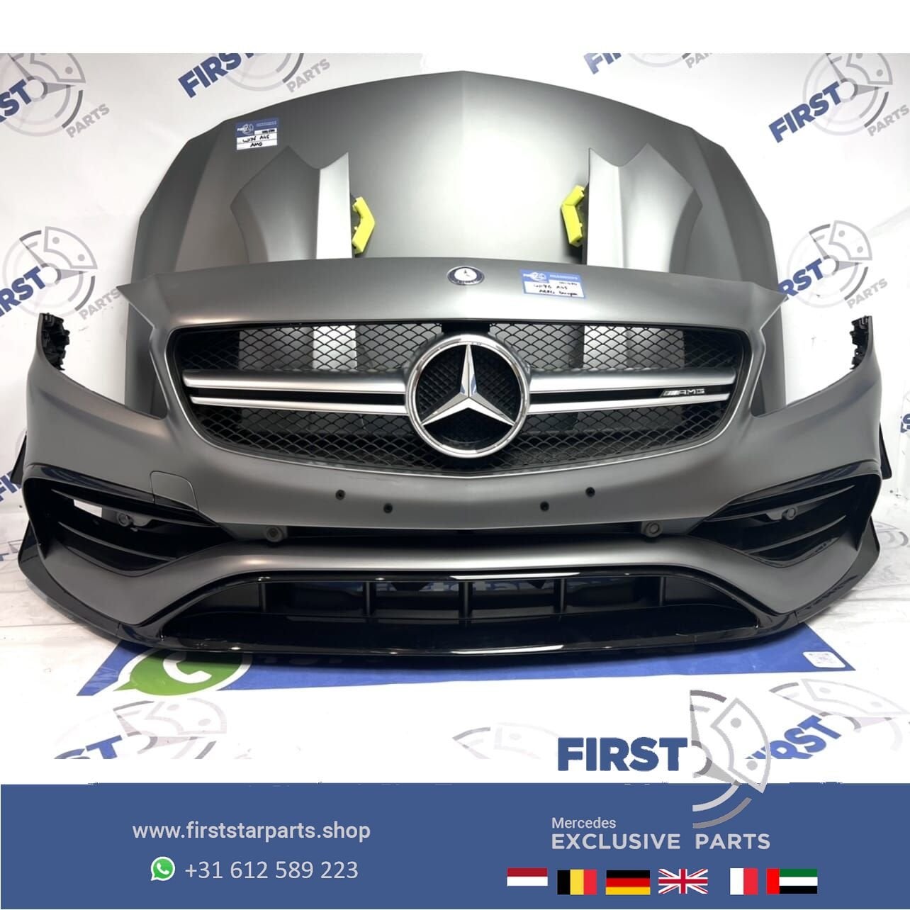 W176 FACELIFT 45 AMG VOORKOP MAT GRIJS AERO A45 A KLASSE 201, Utilisé, -, Avant, -