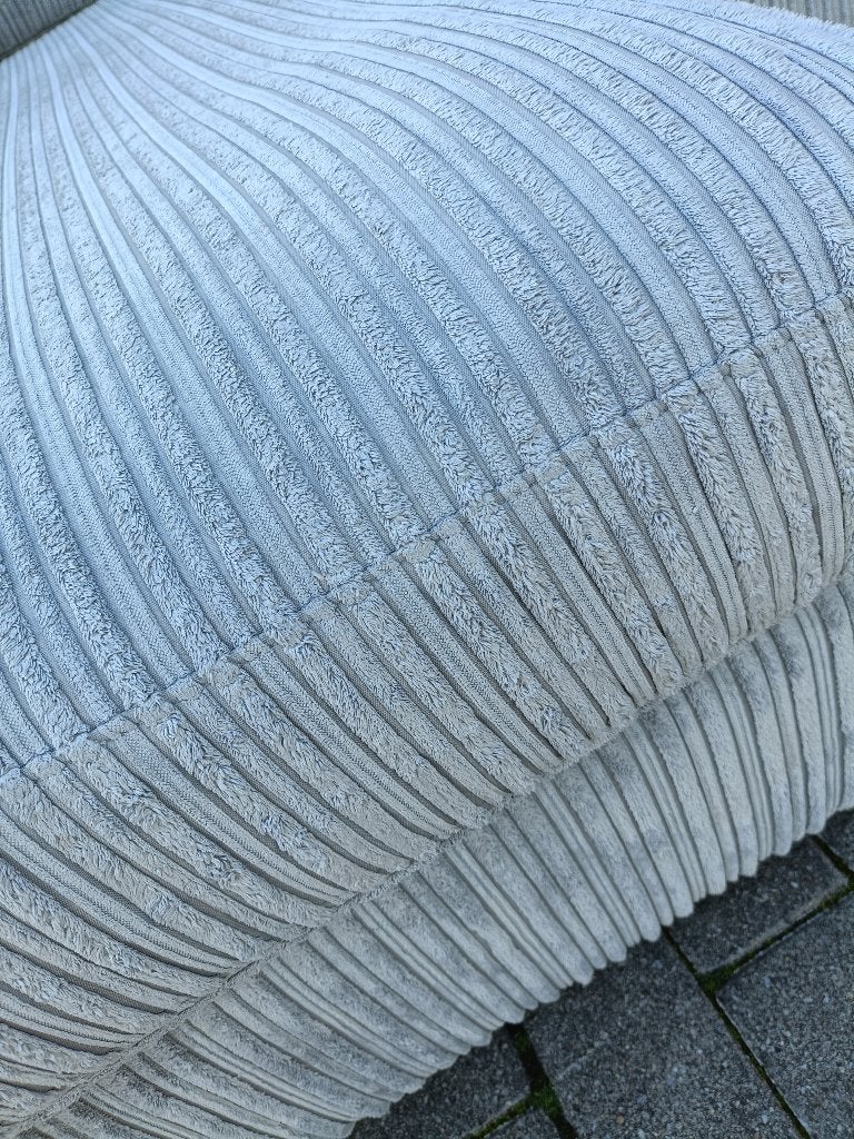 Grote ribstof hoeksalon (bezorgoptie), Huis en Inrichting, Ophalen, Hoekbank, 300 cm of meer, Zo goed als nieuw