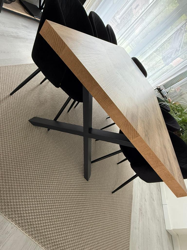 Table de salle a manger WEBA 230x100 + 8 chaises., Enlèvement, Comme neuf