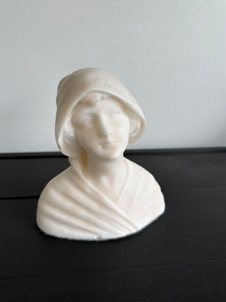 Brugse lady, Antiek en Kunst, Ophalen, Minder dan 20 cm, Art deco, Buste