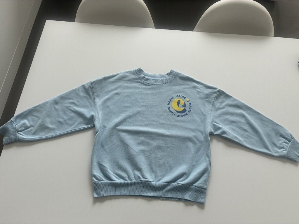 Lichtblauwe sweater van Camille maat 140, Gebruikt, Meisje, Trui of Vest, Ophalen of Verzenden