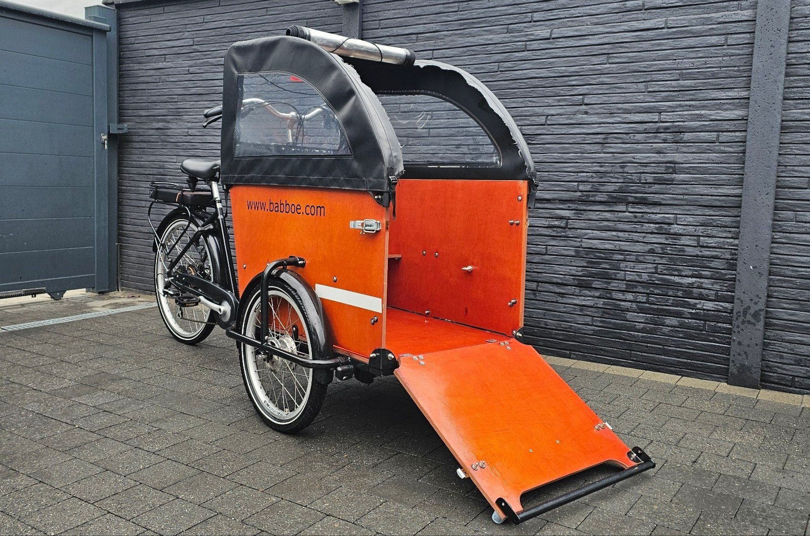 Babboe Dog elektrische bakfiets qwic in perfecte staat, Fietsen en Brommers, Ophalen, Zo goed als nieuw, Huif