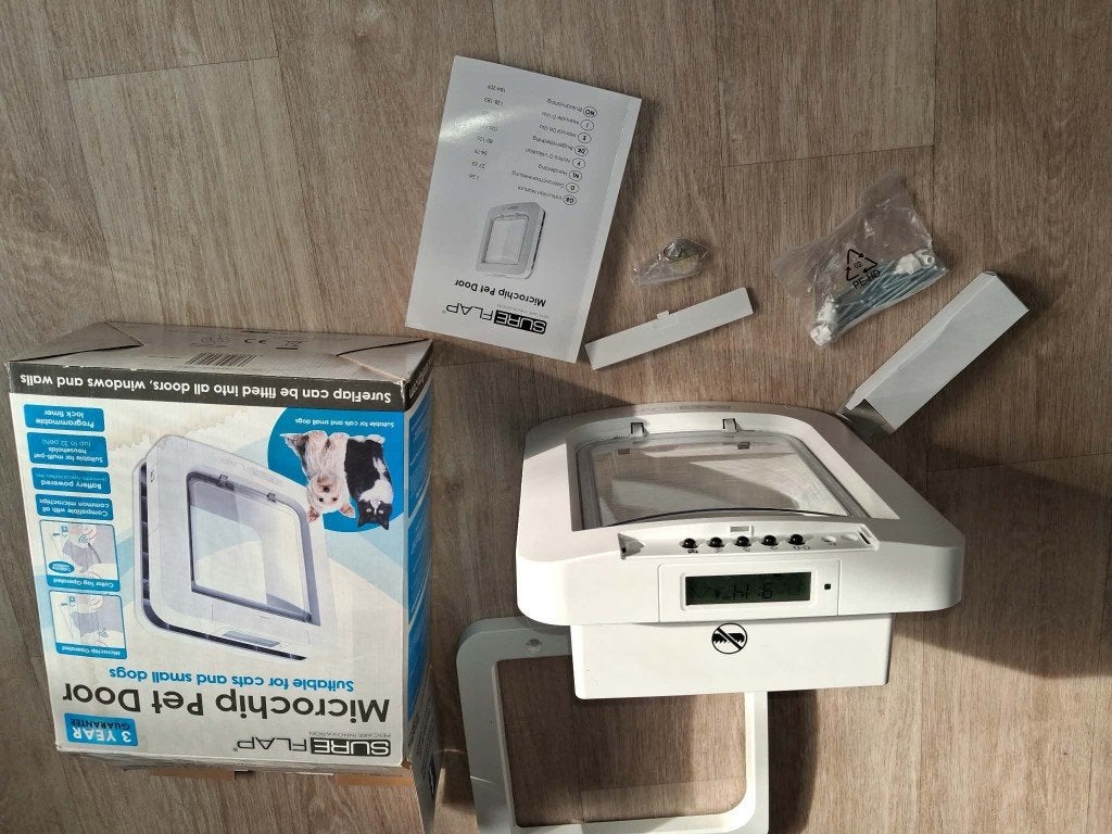 Sure Petcare Flap Microchip kattenluik met grote witte deur, Ophalen, Nieuw