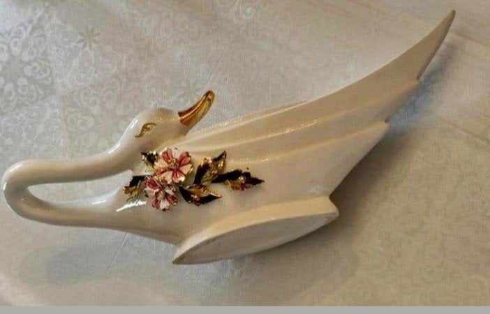 Vintage, Italiaanse zwanenschotel. In perfecte staat., Ophalen of Verzenden