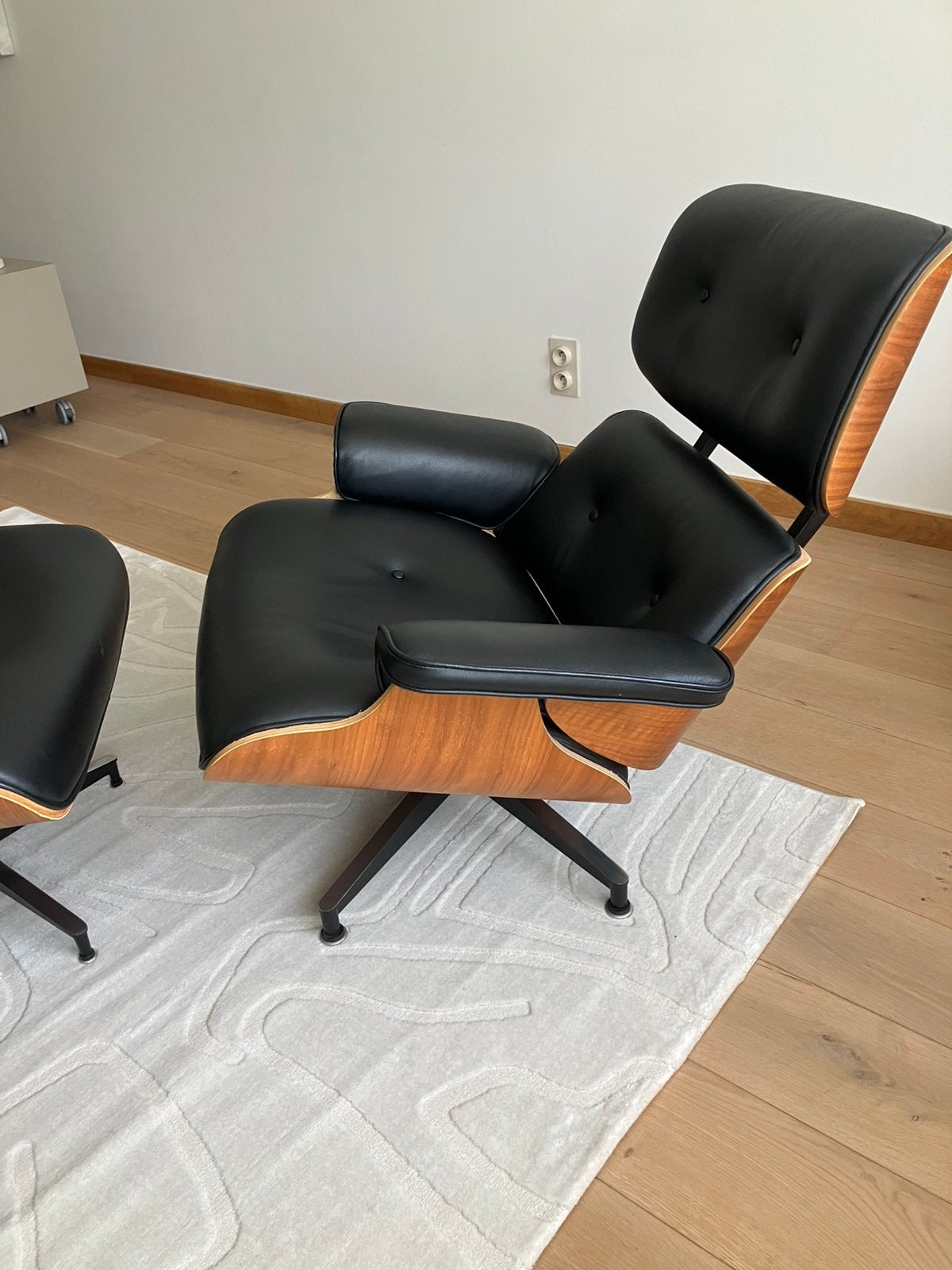 Mooie zetel en voetenbankje, Ophalen, Eenpersoons, Design, Leer