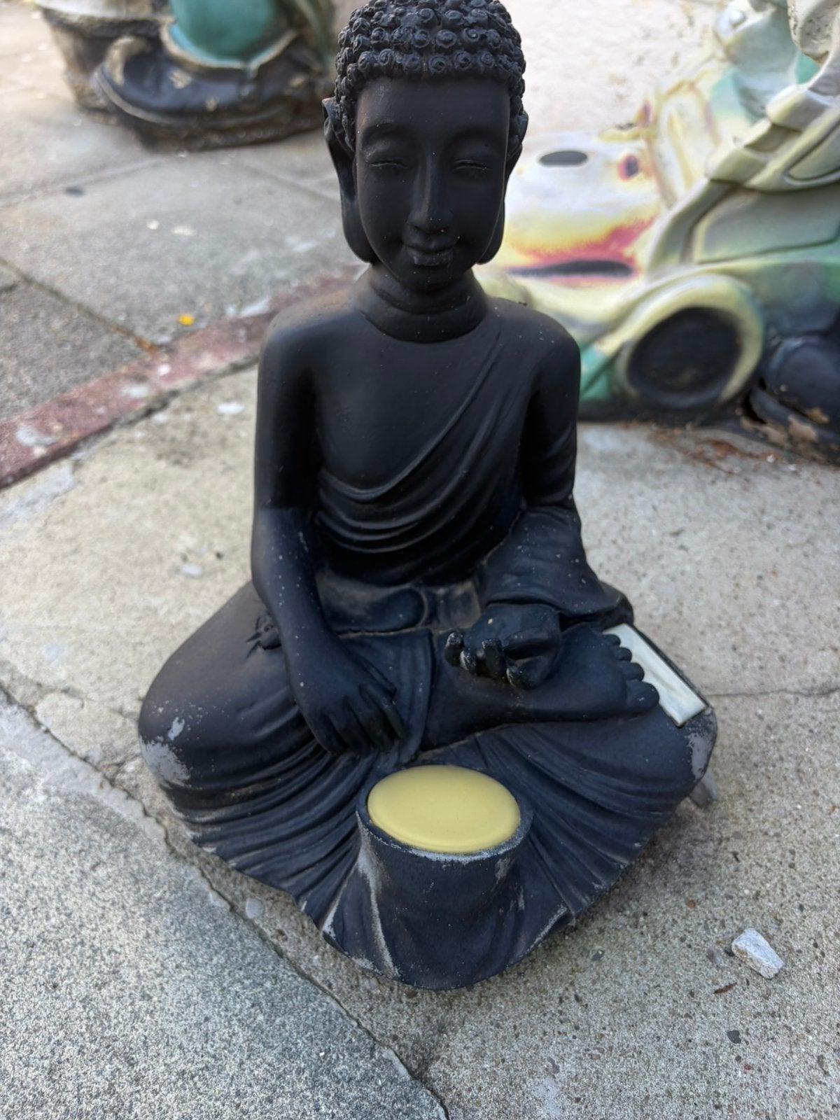 Bouddha, Enlèvement, Utilisé, Pierre/céramique
