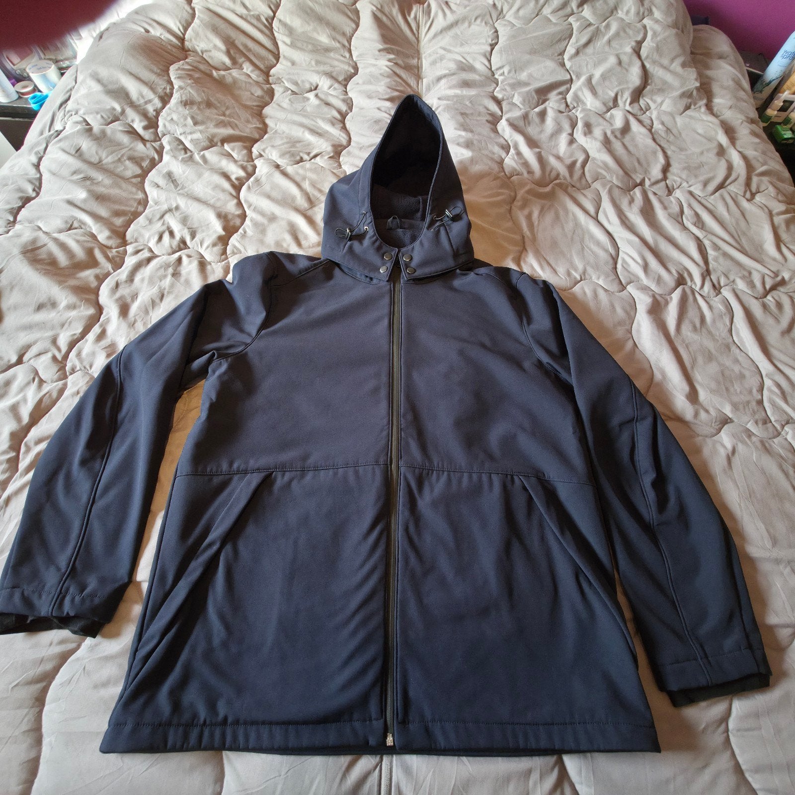 handgemaakte softshell jas heren maat L, Maat 52/54 (L), Blauw, Ophalen of Verzenden, Zo goed als nieuw