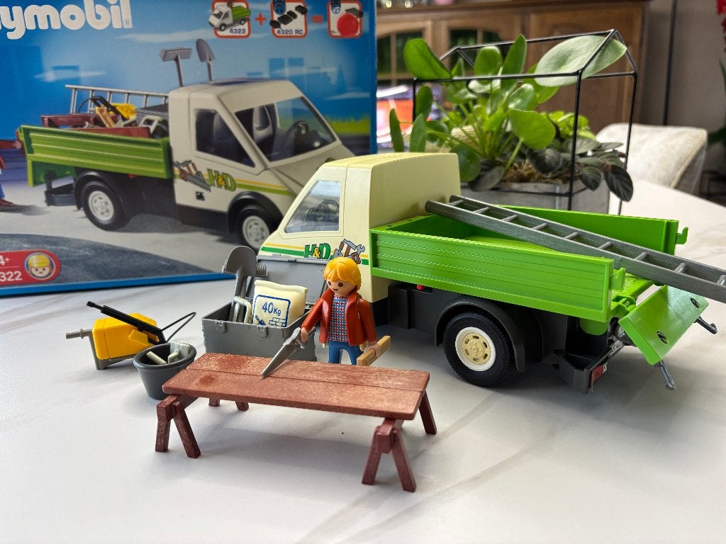 Playmobil 4322 - Entrepreneur et camionnette, Comme neuf, Véhicule, City action, Kit complet