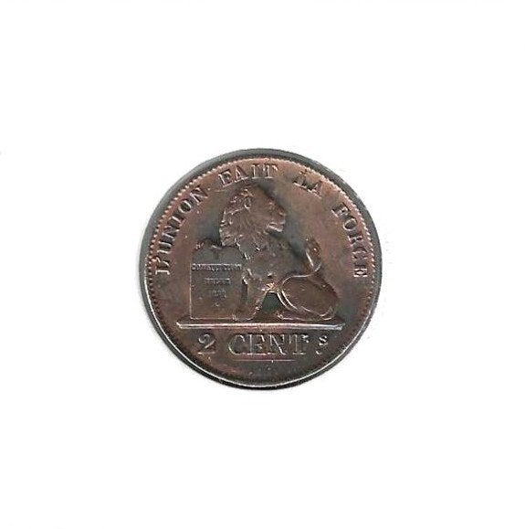 Belgique, 2 Centimes 1859., Timbres & Monnaies, Monnaies | Belgique, Enlèvement ou Envoi, Bronze, Monnaie en vrac