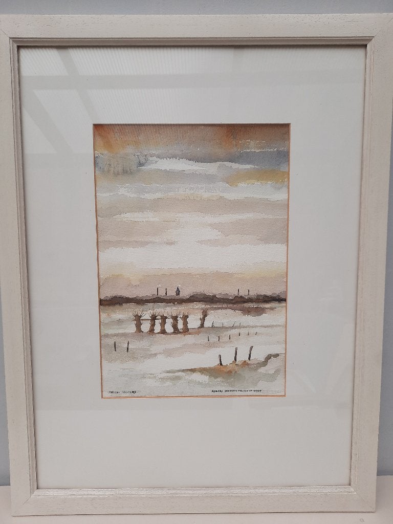 Aquarel landschap Mol, Enlèvement, Aquarelle, Paysage