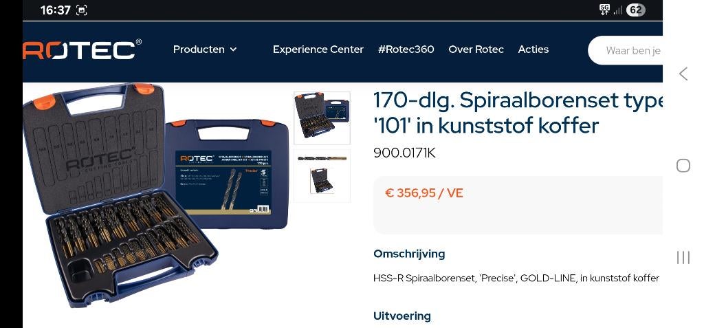 Borenset Rotec, Doe-het-zelf en Bouw, Ophalen, Zo goed als nieuw, Minder dan 400 watt, Overige typen