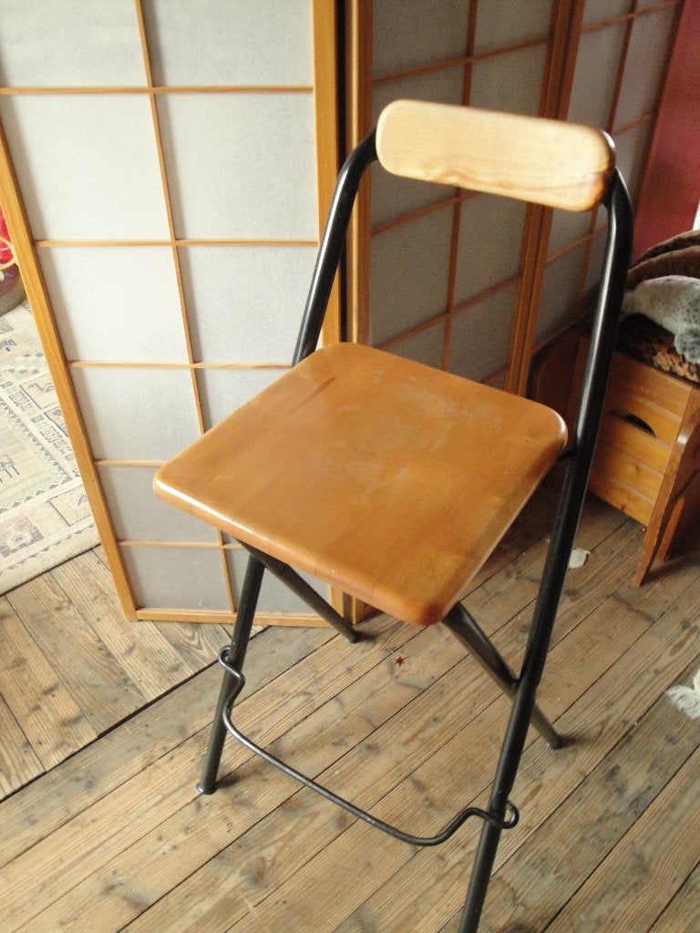 Opvouwbare barkruk, 1 tabouret, Avec repose-pieds, Enlèvement, Utilisé