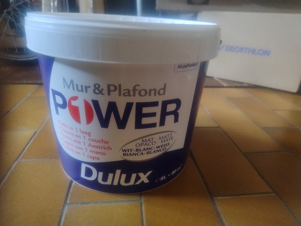 dulox muur en plafondverf pot 8l (ongeopend), Doe-het-zelf en Bouw, Ophalen, 5 tot 10 liter, Wit, Nieuw