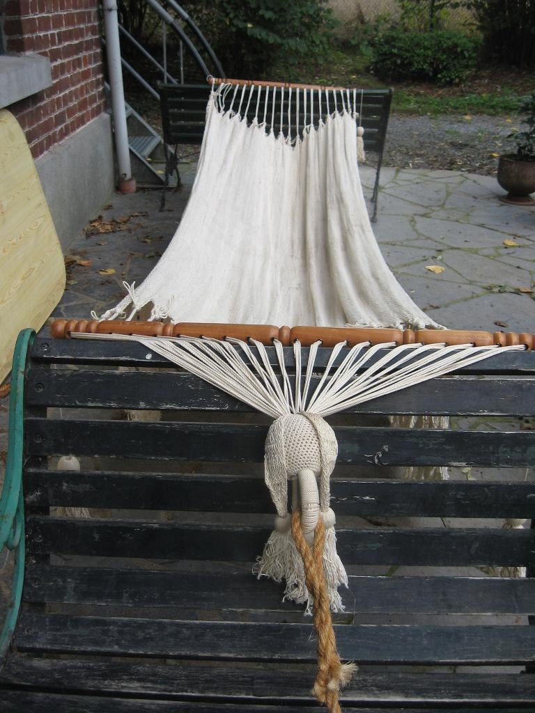 Handgemaakte Nicaraguaanse hangmat gemaakt van 100% katoen, Tuin en Terras, Hangmatten, Ophalen, Gebruikt, Binnen, Inklapbaar