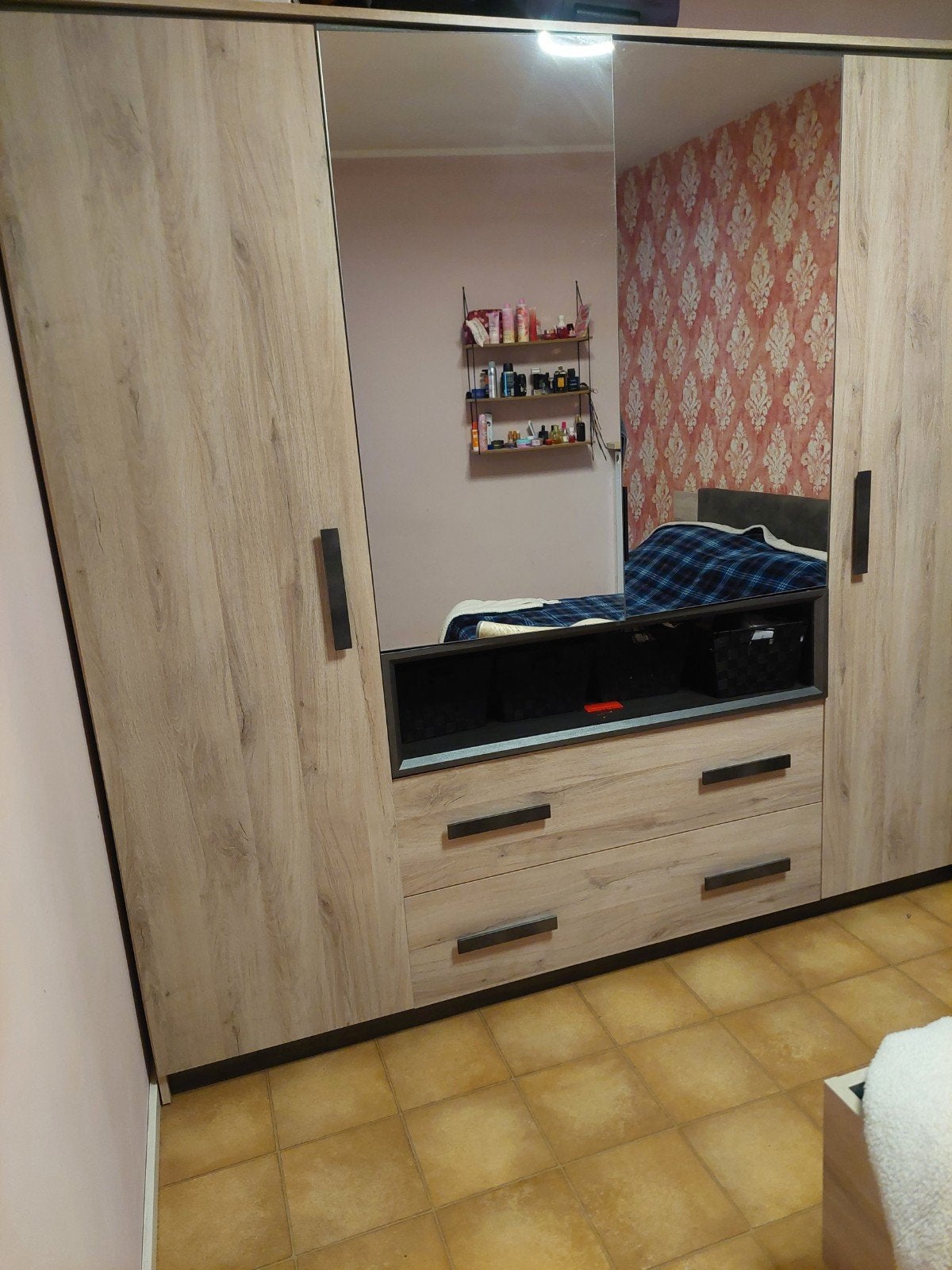 Complete Slaapkamerset, Huis en Inrichting, Ophalen, Zo goed als nieuw, Tweepersoons, Eikenlook