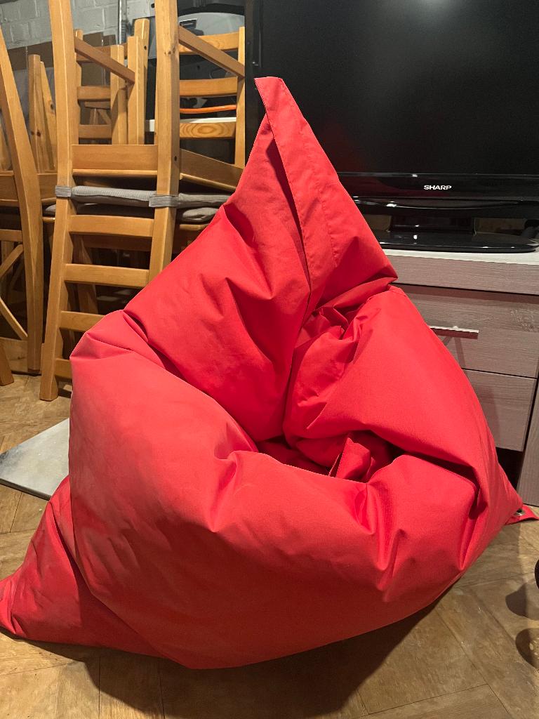 Zitzak, Huis en Inrichting, Ophalen, Zo goed als nieuw, Rood, Zitzak