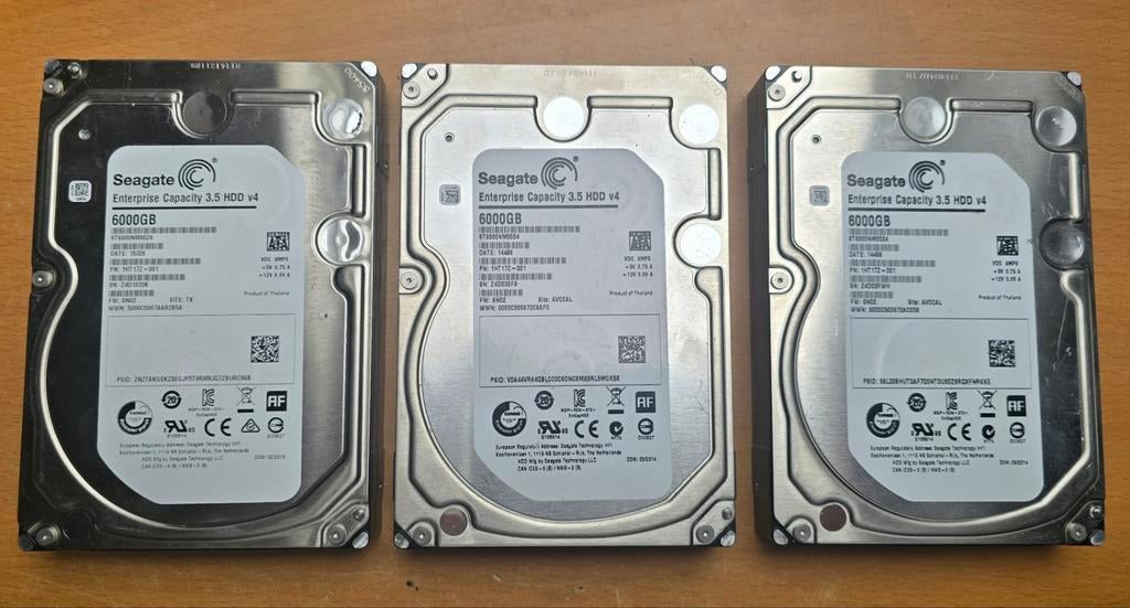 6TB Seagate Enterprise SATA drives, Computers en Software, Harde schijven, Ophalen, Intern, Gebruikt, Seagate
