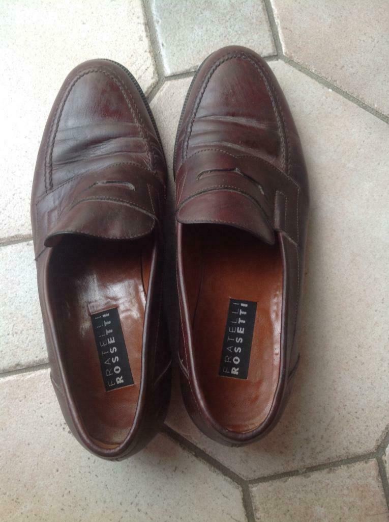Chaussures homme brunes Fratelli Rossetti pointure 43,5, Enlèvement ou Envoi, Porté, Fratelli Rossetti, Brun