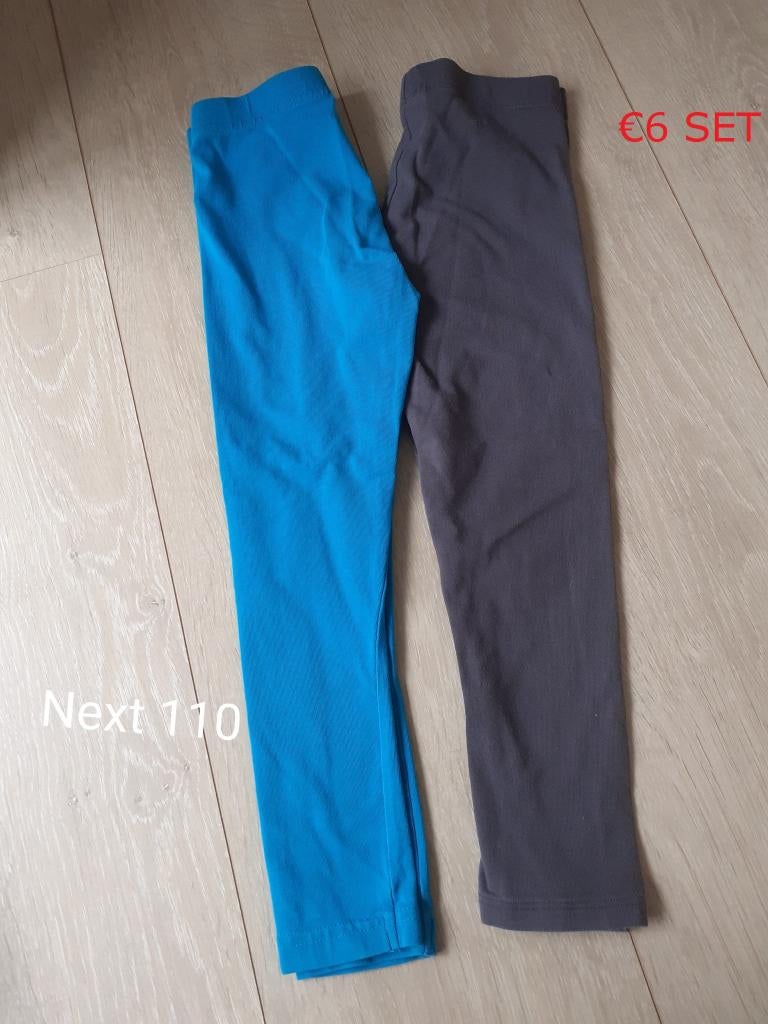 Set van 2 leggings Next maat 110, Pantalon, Enlèvement ou Envoi, Utilisé, Next