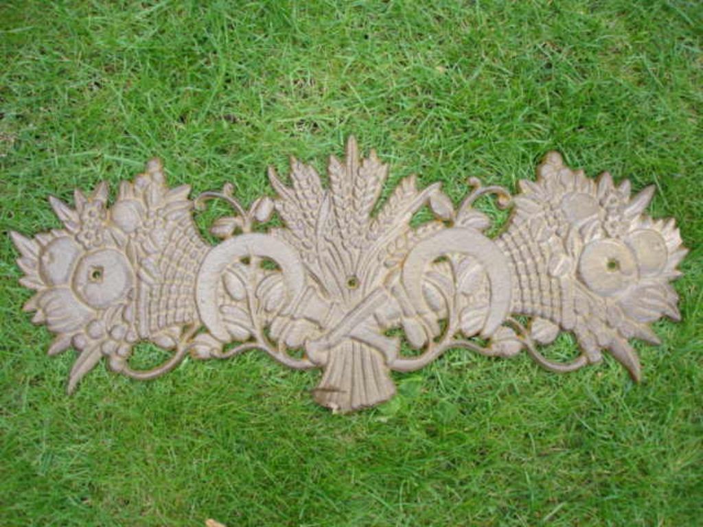 beeld of fronton, lichtbruine gietijzeren decoratie, Ophalen of Verzenden, Nieuw