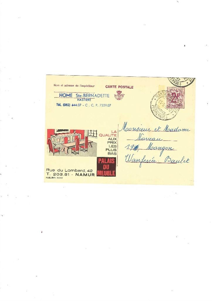 Carte postale Publibel 2315 F, Verzenden, Gelopen