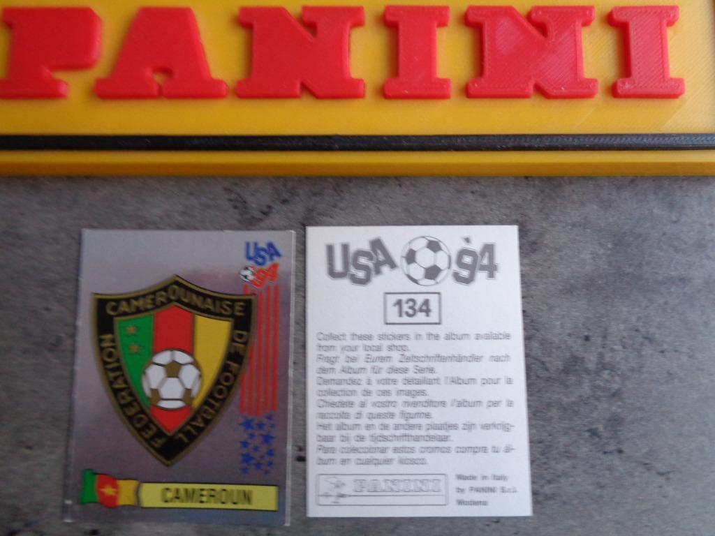 PANINI VOETBAL STICKER WORLD CUP 94 USA WK EMBLEEM ***** 1X, Ophalen of Verzenden, Sticker