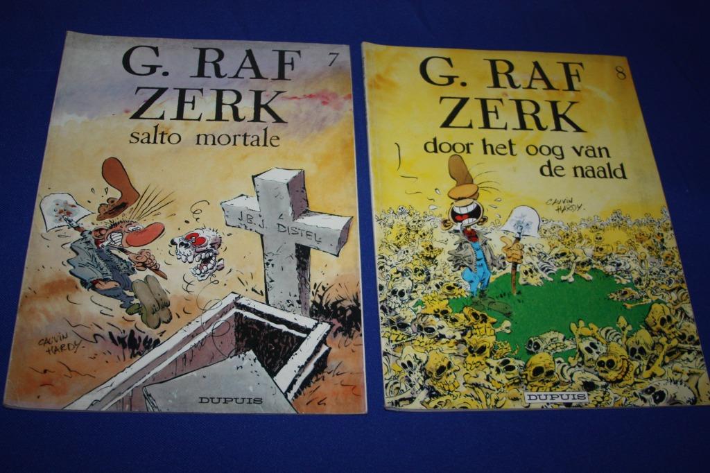 G. Raf Zerk nr's 7,8 ( 1e druk 1990 , 1991) , Cauvin Hardy, Meerdere stripboeken, Ophalen of Verzenden, Gelezen