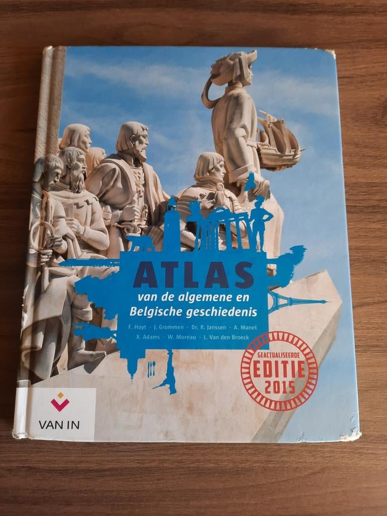 Atlas d'histoire générale et belge, 2015, Enlèvement ou Envoi, Utilisé, Secondaire, Néerlandais