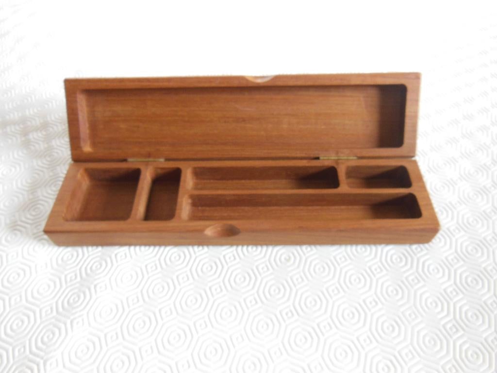 vintage houten pennendoos, Antiek en Kunst, Ophalen of Verzenden