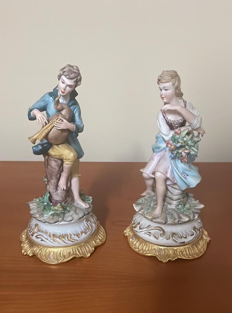 Italiaanse biscuit Capodiimonte  herder/herderin, Ophalen, Zo goed als nieuw