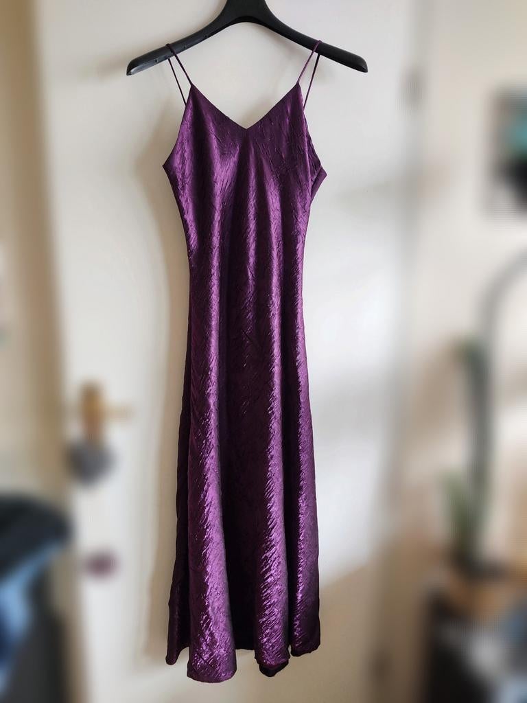 Paarse galajurk + sjaal + clutch Maat 40, Kleding | Dames, Ophalen of Verzenden, Zo goed als nieuw, Maat 38/40 (M), Galajurk