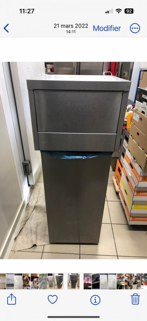 Poubelle snack inox, Enlèvement ou Envoi, Comme neuf, Inox
