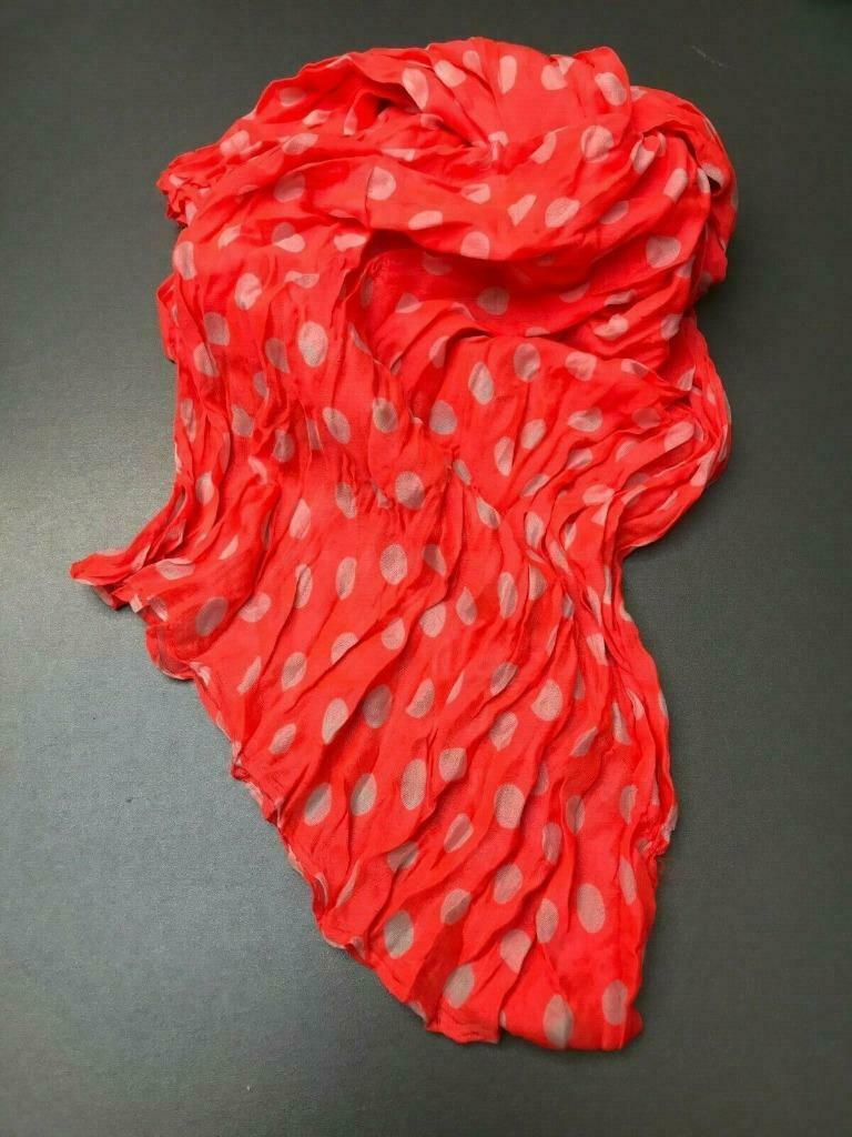 Foulard corail à pois blancs neuf --, Sans marque, Enlèvement ou Envoi, Neuf, Écharpe