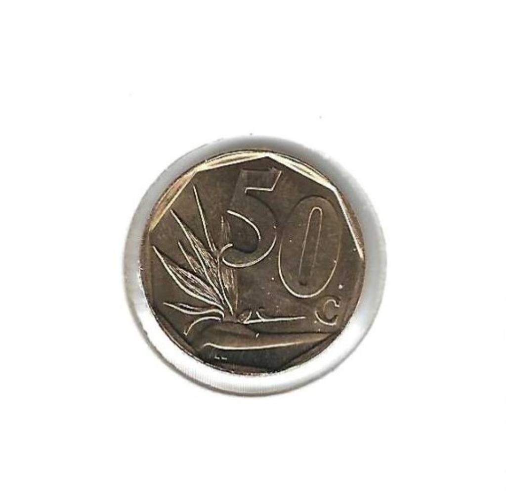 Zuid-Afrika, 50 Cents 1996, Afrika Borwa., Postzegels en Munten, Munten | Afrika, Ophalen of Verzenden, Zuid-Afrika, Losse munt