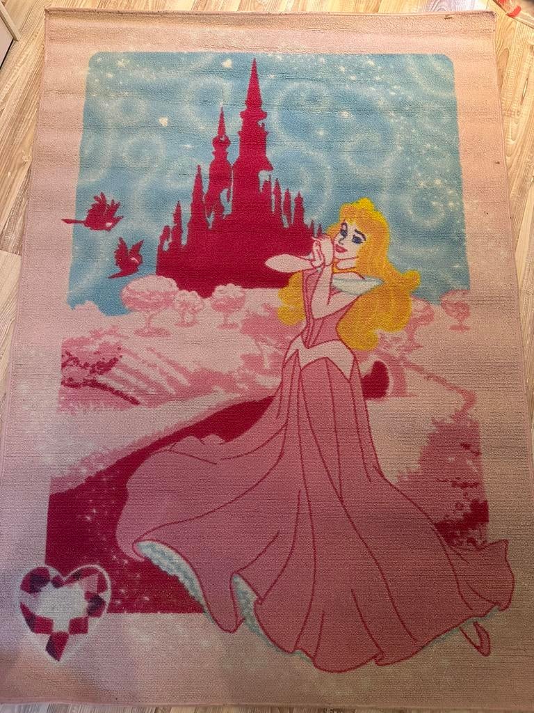 2 Disney prinses vloerkleed 95X130, Ophalen, Gebruikt
