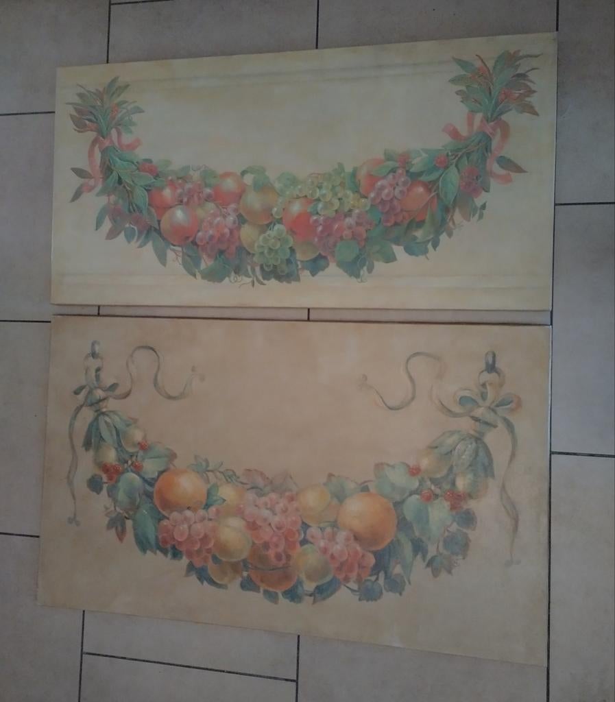 geschilderde guirlande's 100x60 en 100x50, Ophalen