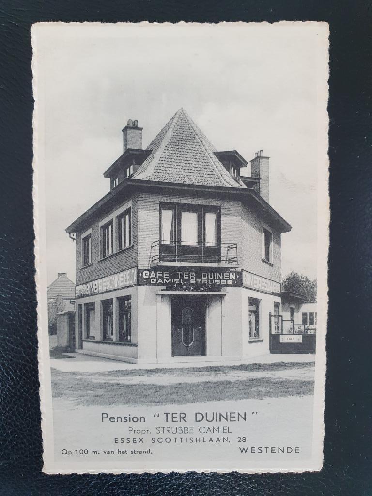 Westende Pension Ter Duinen Strubbe Camiel Café, Verzenden, 1940 tot 1960, Ongelopen, West-Vlaanderen